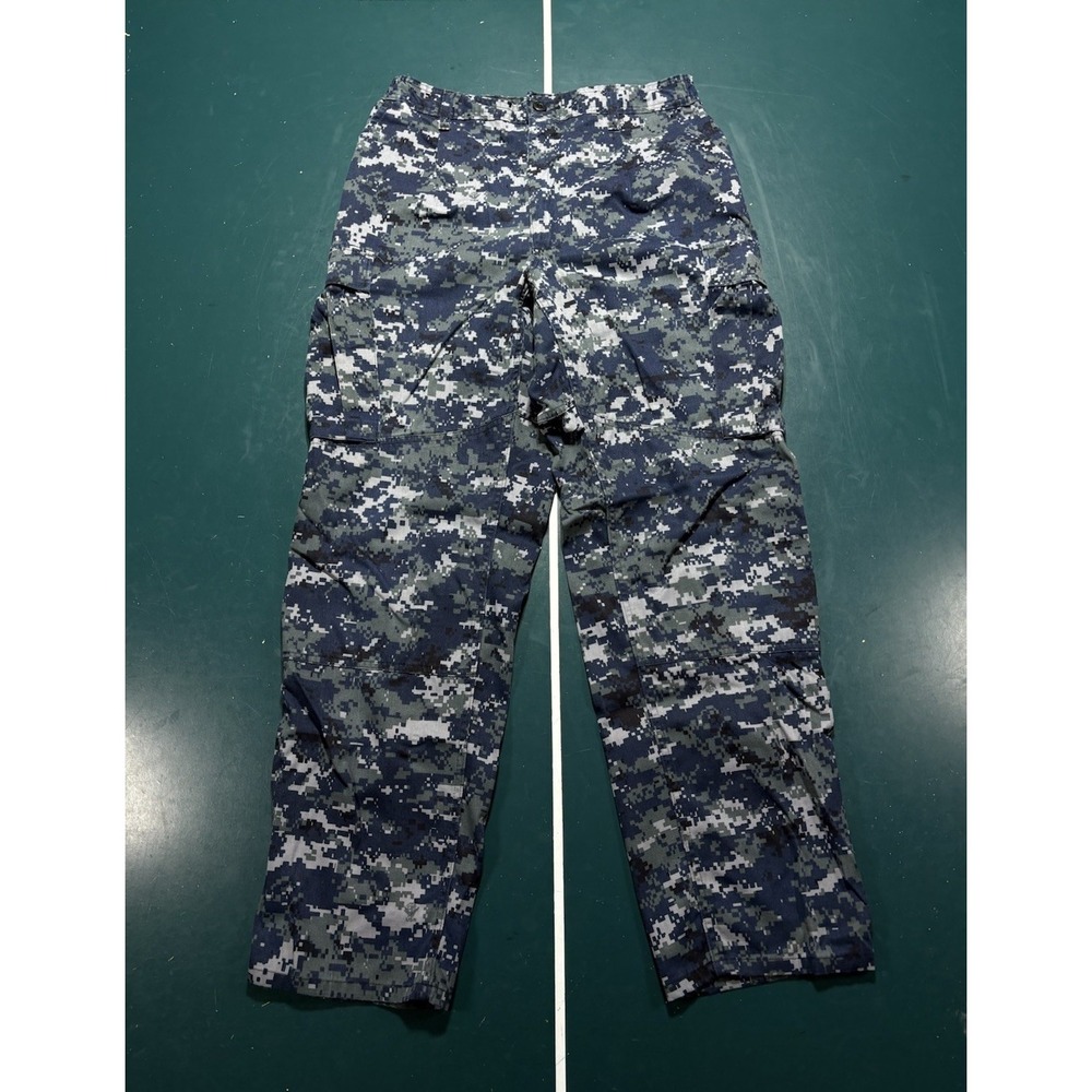 US Navy NWU Type I Digital Camo Combat Pants Blue Working Uniform Medium Regular